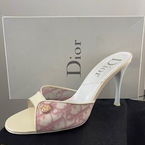 Dior Women's Heels in Pink and Cream